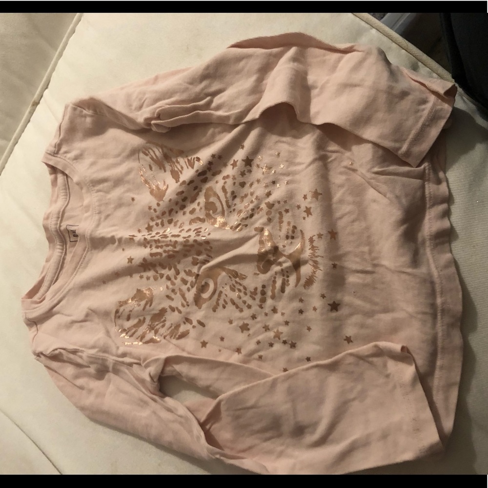 Gap long sleeve shirt with leopard
